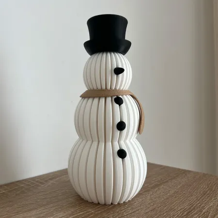 Figurka Bałwan z Szalikiem Ozdoba Zimowa 3D